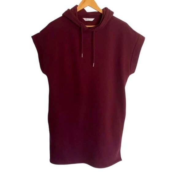 DSG Burgundy Hoodie Sweatshirt Dress Medium - Picture 1 of 4